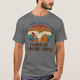 Camiseta Para Beber Café, Amante Animal Gracioso Para Los H
