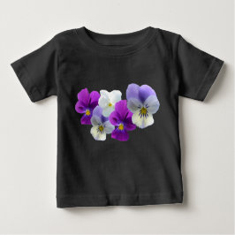 Camiseta para bebés con paneles morados y blancos