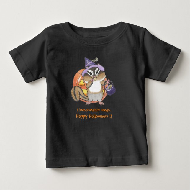 Camiseta para bebés de Halloween Chipmunk (ardilla (Anverso)