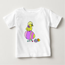 Camiseta para bebés de pollo y huevos