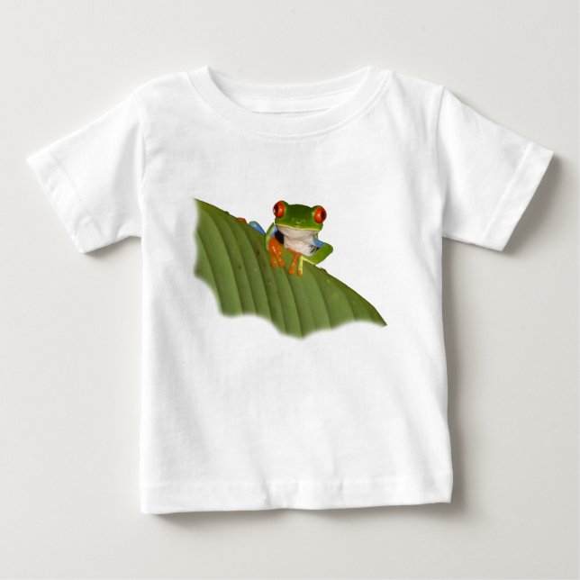 Camiseta para bebés de rana Gaudy roja (Anverso)