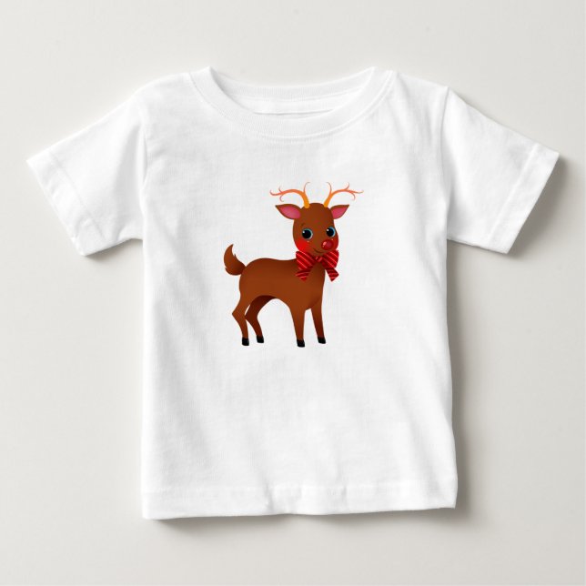 Camiseta para bebés de renos pequeños (Anverso)