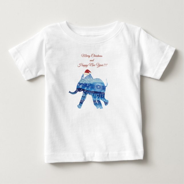 Camiseta para bebés de vacaciones de elefante lind (Anverso)