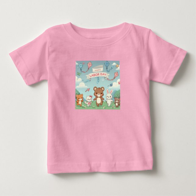 Camiseta para bebés del Día del Trabajo Feliz (Anverso)