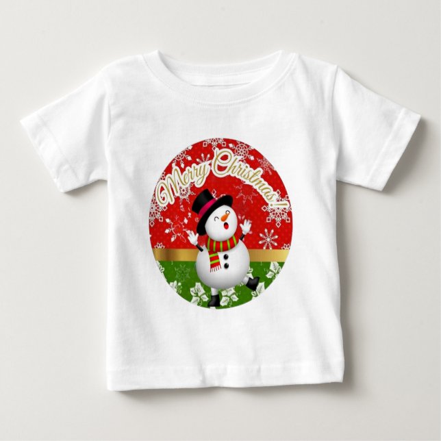  Camiseta para Bebês em Jersey Fina-Natal (Anverso)