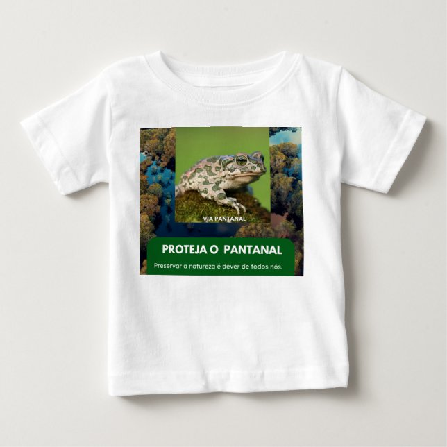 Camiseta para Bebês em Jersey Fina Via Pantanal  (Anverso)