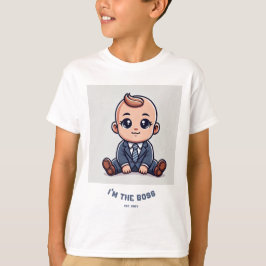 Camiseta para bebés personalizada - "Soy el jefe"