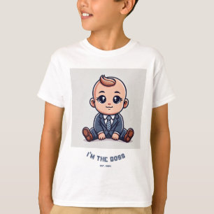 Camiseta para bebés personalizada - "Soy el jefe"