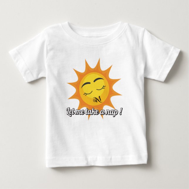 Camiseta para bebés : Tome una siesta (blanca) (Anverso)