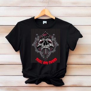 Camiseta para calaveras y espadas