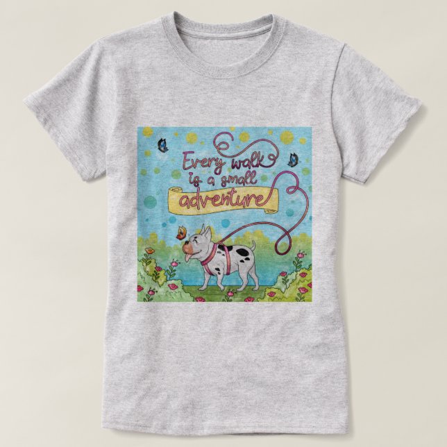 Camiseta para caminar de perro (Diseño del anverso)