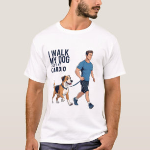 Camiseta para caminar perro - ese es mi cardio - M