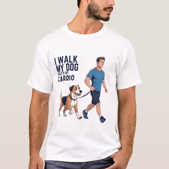 Camiseta para caminar perro - ese es mi cardio - M (Anverso)