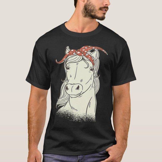 Camiseta para chicas con caballos (Anverso)