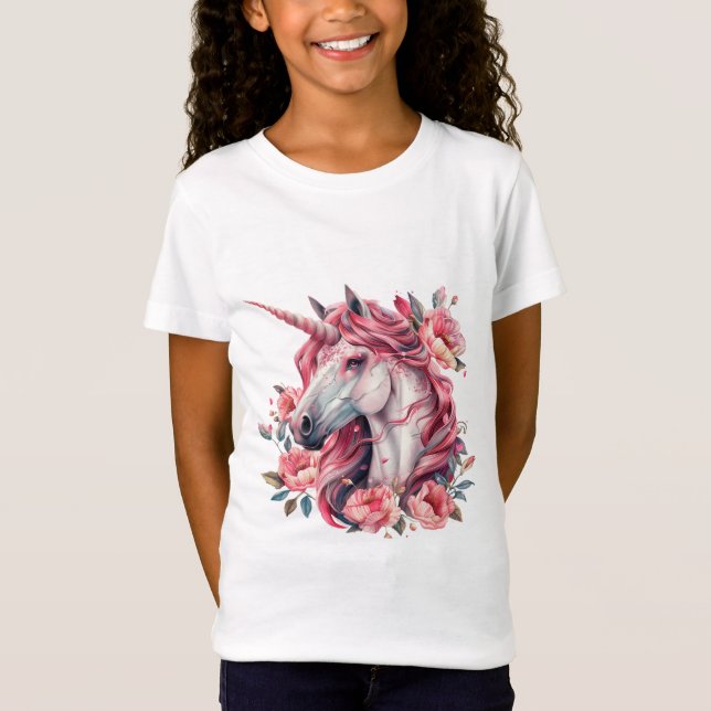 Camiseta para chicas con unicornio (Anverso)