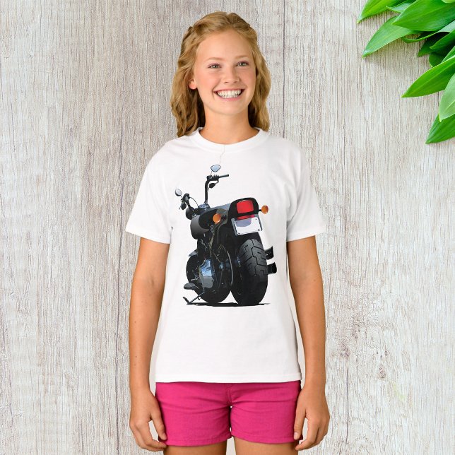 Camiseta para Chicas de motocicleta negros (Subido por el creador)