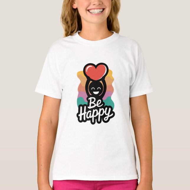 Camiseta para Chicas felices - Mensaje positivo mu (Anverso)