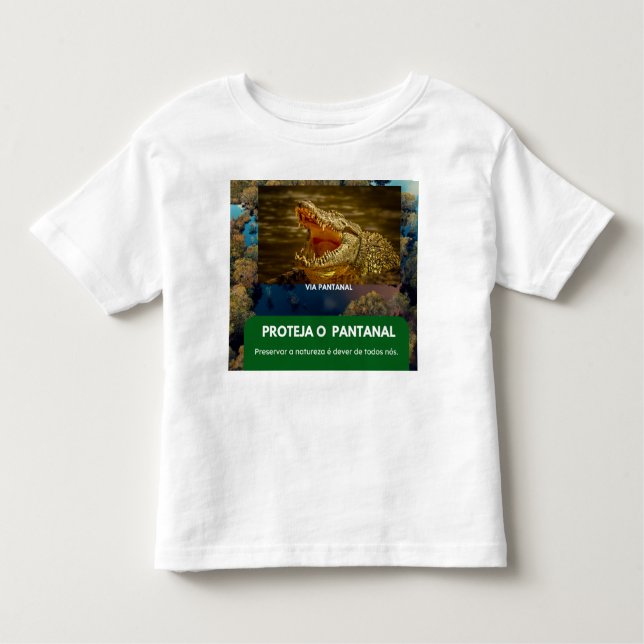 Camiseta para Crianças em Jersey Fina jacaré (Anverso)