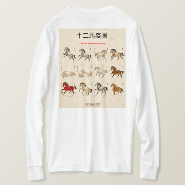 Camiseta para dama con imagen de un caballo (Reverso del diseño)