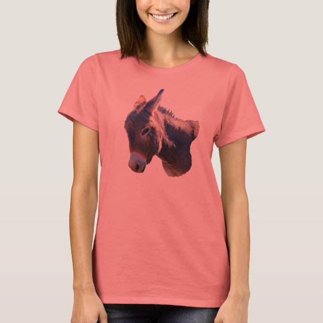 Camiseta para damas de burro mini (Anverso)