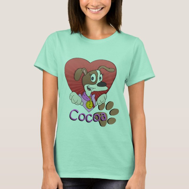 Camiseta para damas de cacao (Anverso)