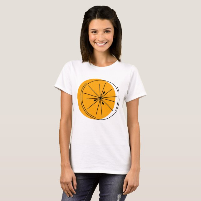 Camiseta para damas de Citrus Naranja (Anverso completo)