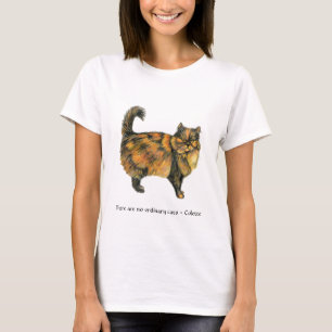 Camiseta para damas de gato de Tabby marrón