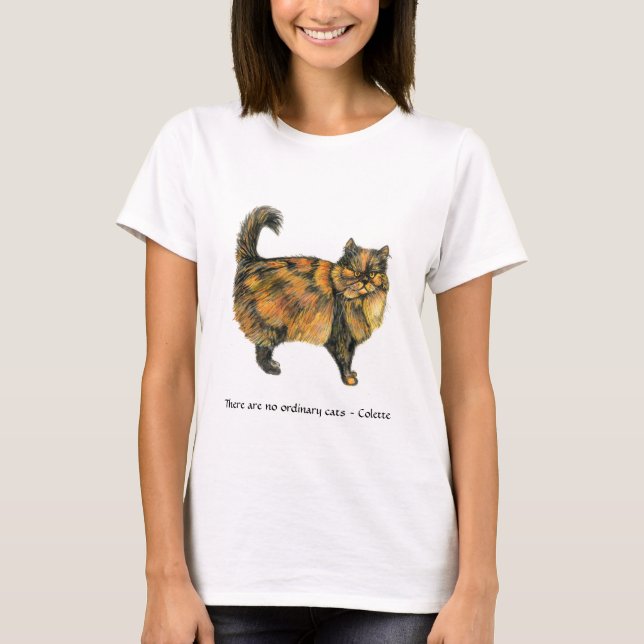 Camiseta para damas de gato de Tabby marrón (Anverso)
