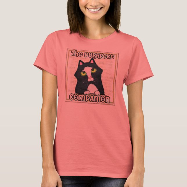Camiseta para damas de gato de Tuxedo (Anverso)