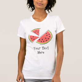 Camiseta para damas de Watermelon Pieces 'Textos'