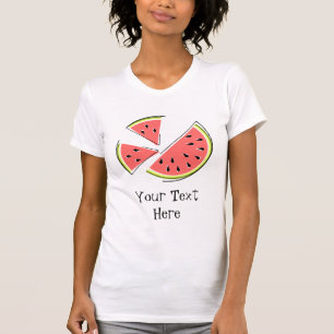 Camiseta para damas de Watermelon Pieces 'Textos'