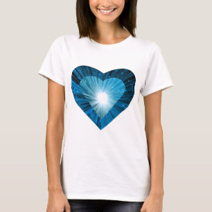 Camiseta para damas del corazón azul