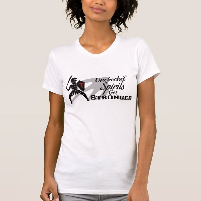 Camiseta para Damas Espíritus Descontrolados se Vu (Anverso)