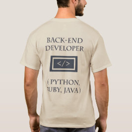 Camiseta para desarrolladores de frontend y backen
