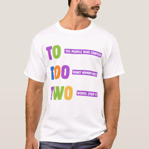 Camiseta Para dos gramaticales: regalo divertido de un pozo