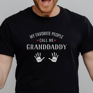Camiseta Para el abuelo con 2 nombres de los Grandkids