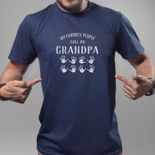 Camiseta Para el abuelo con 8 nietos nombres personalizados
