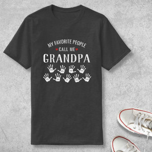 Camiseta Para el abuelo con nombres de nietos personalizado