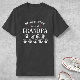 Camiseta Para el abuelo con nombres de nietos personalizado