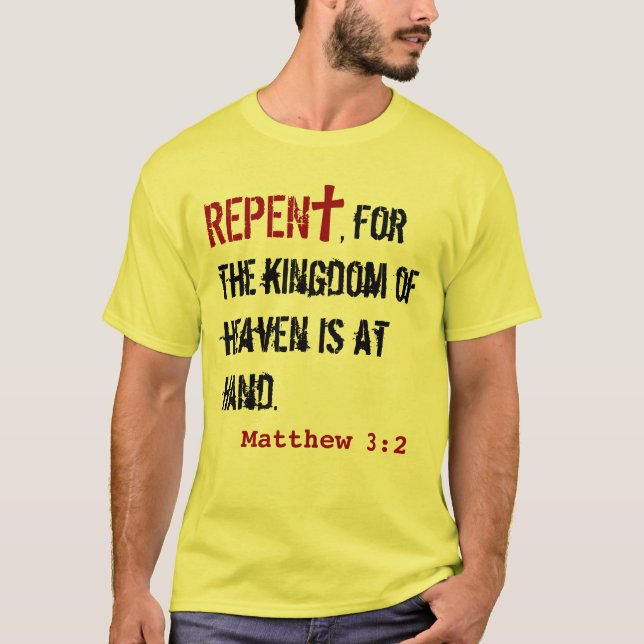 Camiseta para ÉL (adulto): 3:2 de Matthew + Actúa el 3:19 (Anverso)