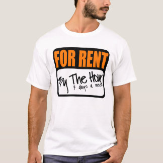 Camiseta para el alquiler rápidamente por hora