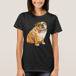 Camiseta Para el arte pop del perro del Bulldog inglés