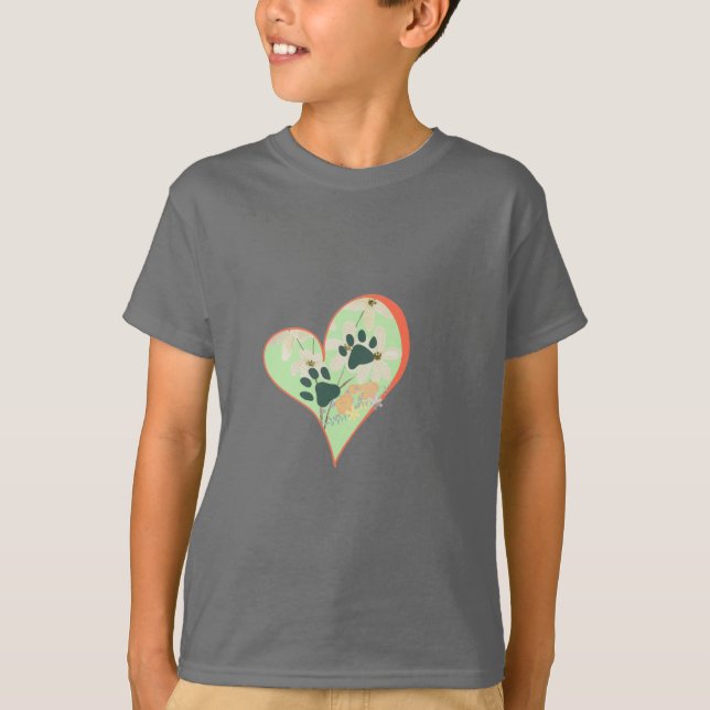 Camiseta para el corazón y las patas (Anverso)