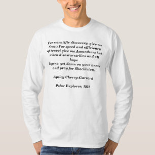 Camiseta Para el descubrimiento científico, déme Scott;