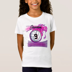 Camiseta para el diseño de incendios de voleibol d