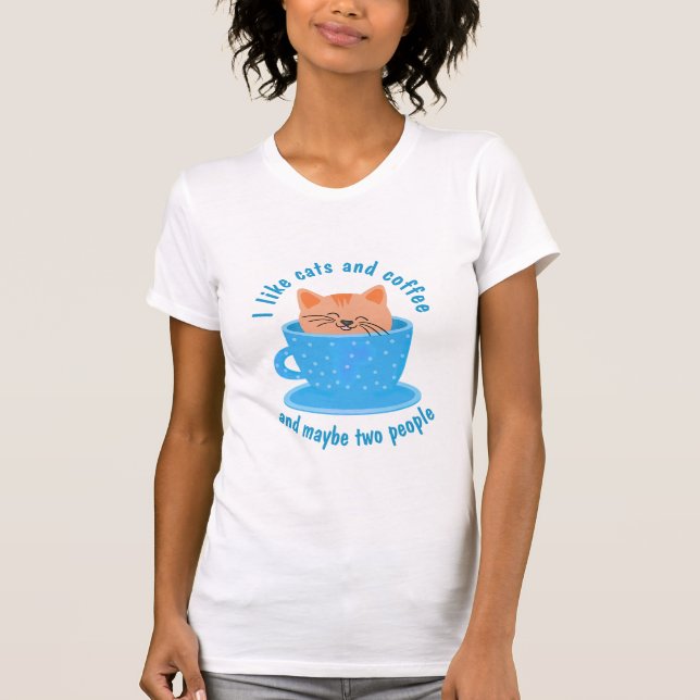 Camiseta para el gato y el café (Anverso)