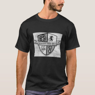 Camiseta Para el logotipo blanco y negro del rey y del país