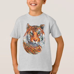 Camiseta para el TIGRE SALVAJE del muchacho