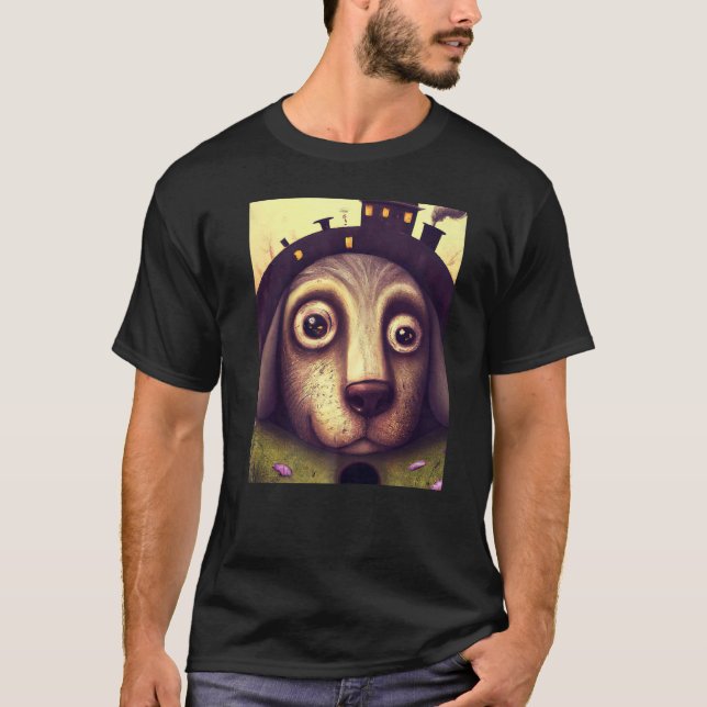 Camiseta Para El Ventilador De Cachorro En Estilo De Arte P (Anverso)