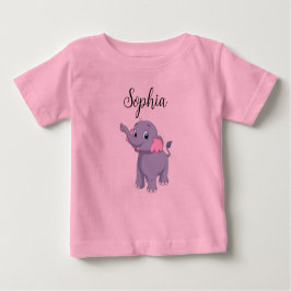 Camiseta para elefantes bebés con nombre editable